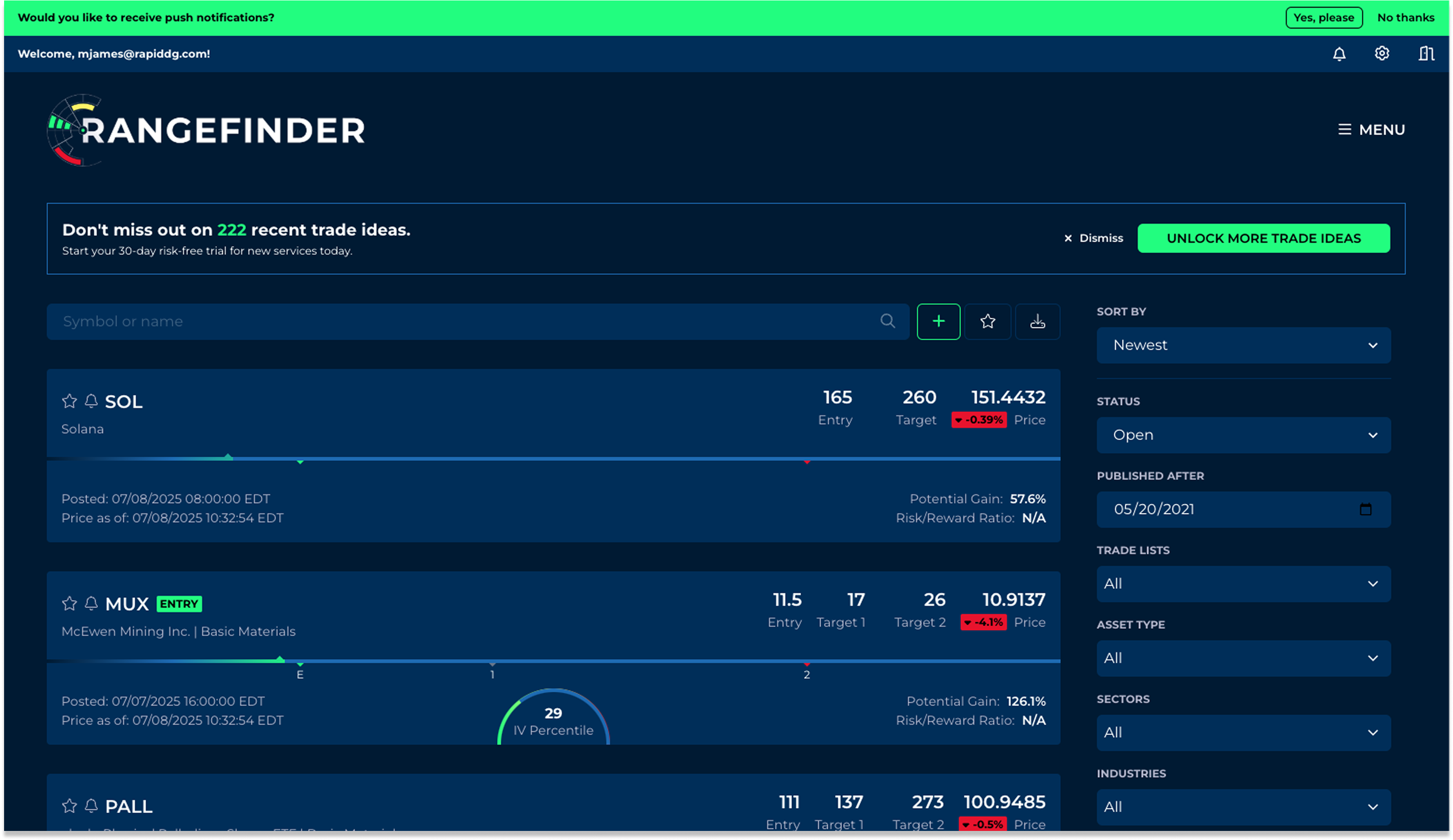 Rangefinder UI Before