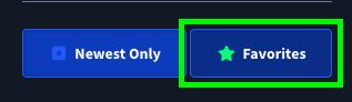 Newest Only and Favorites filter toggles in Rangefinder sidebar, with Favorites button toggled and outlined for emphasis