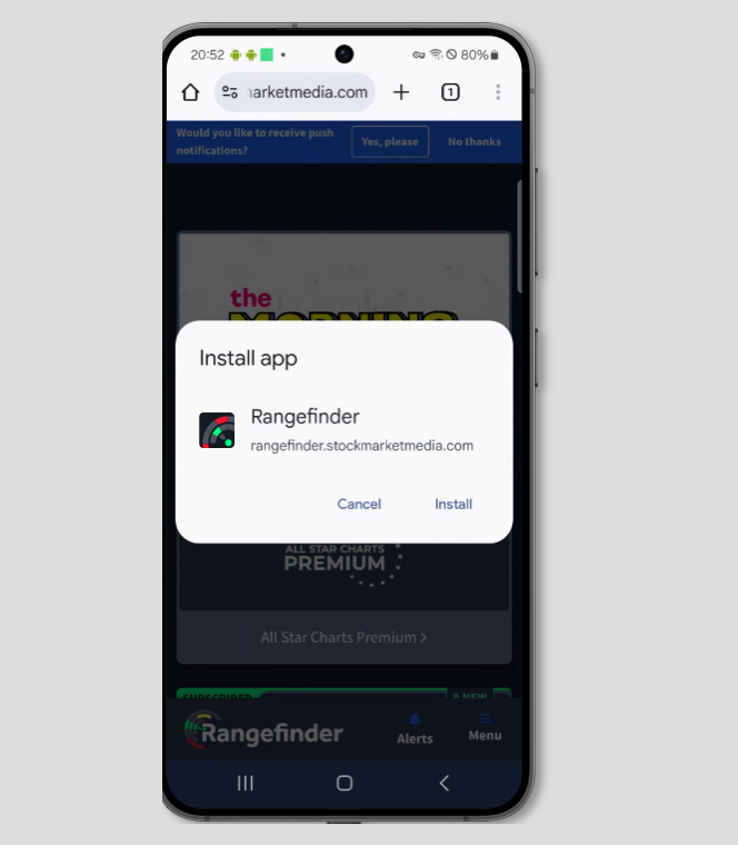Android install app overlay