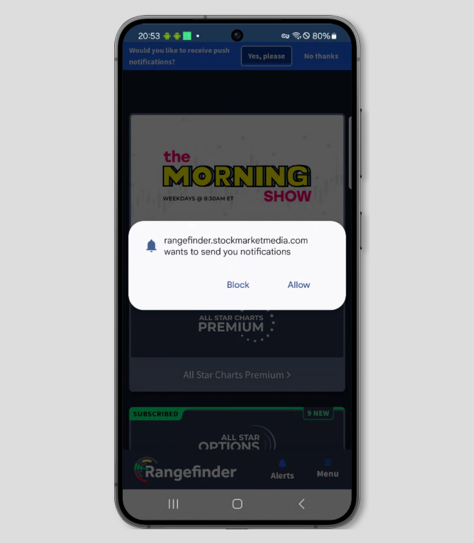 Android allow notifications overlay