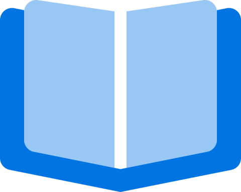 blue open book icon