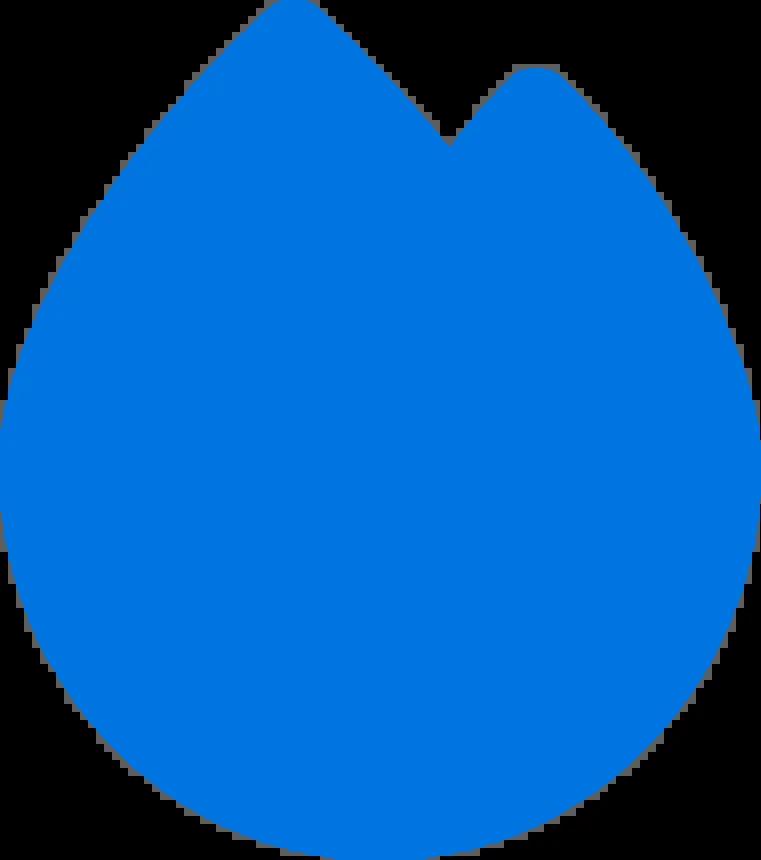 blue fire in simplistic icon style