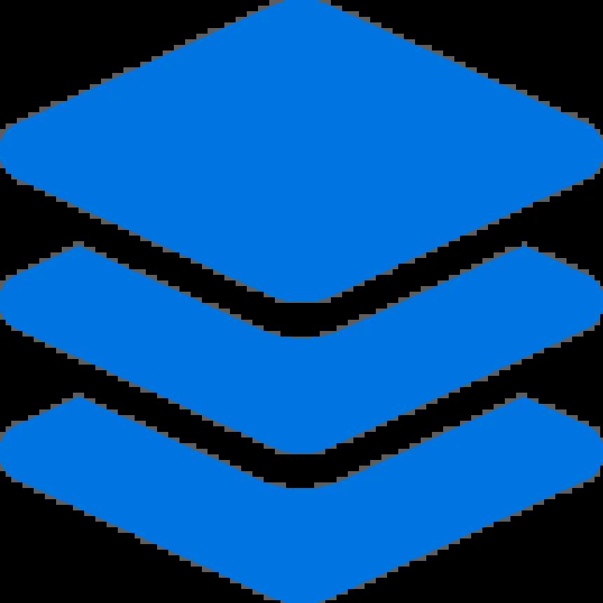 stack of blue squres