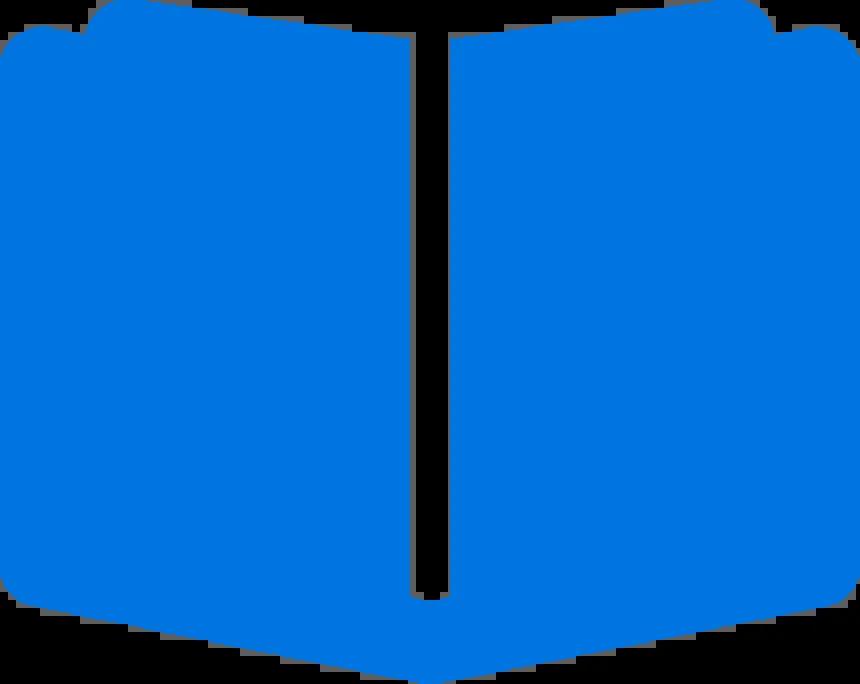 blue open book icon