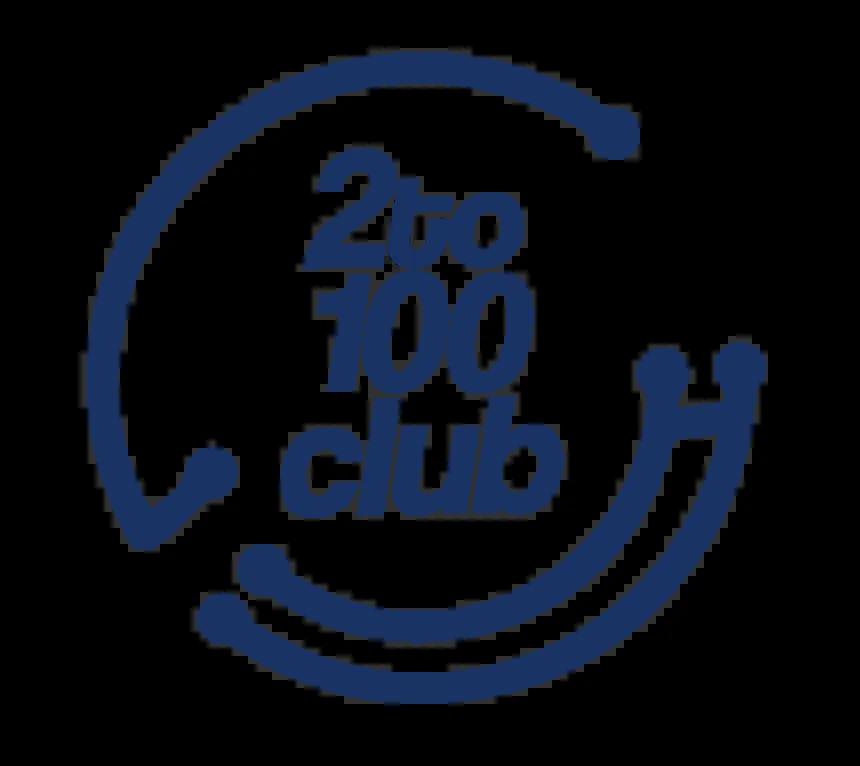 2 to 100 Club Logo, Dark