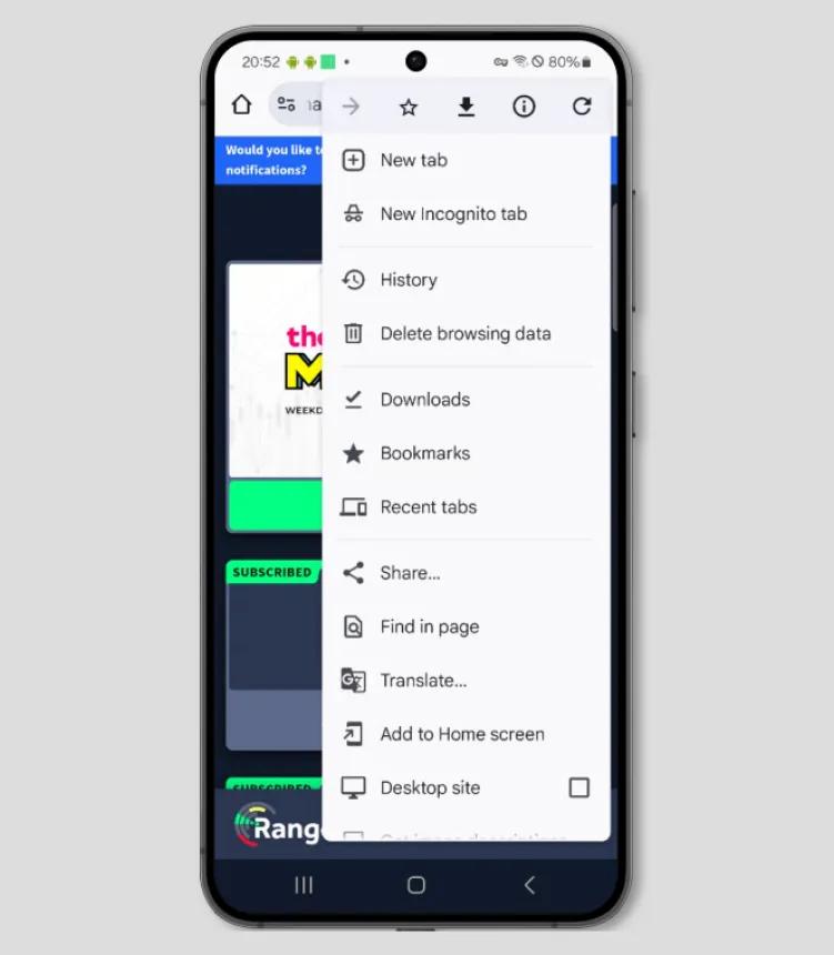 Android share overlay