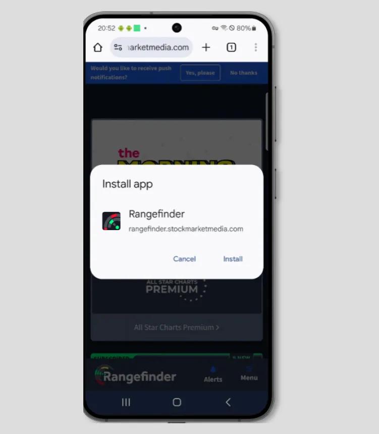 Android install app overlay