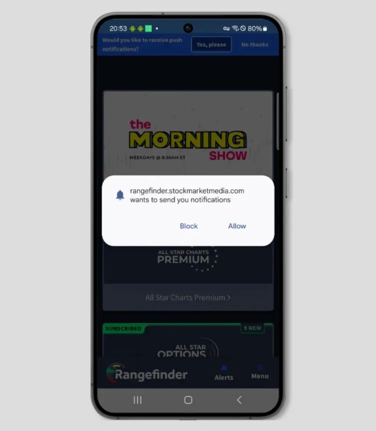 Android allow notifications overlay
