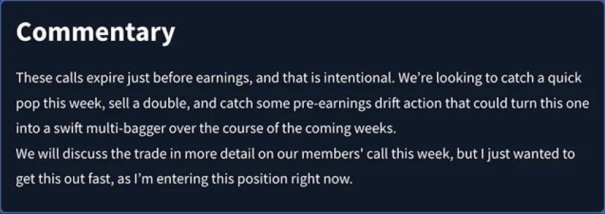 rangefinder options trades commentary