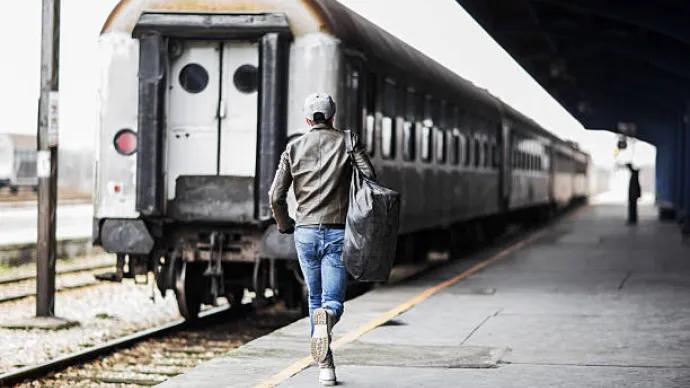 train leaving station